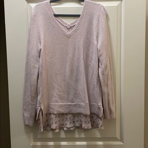 NWT- LOFT mixed media sweater